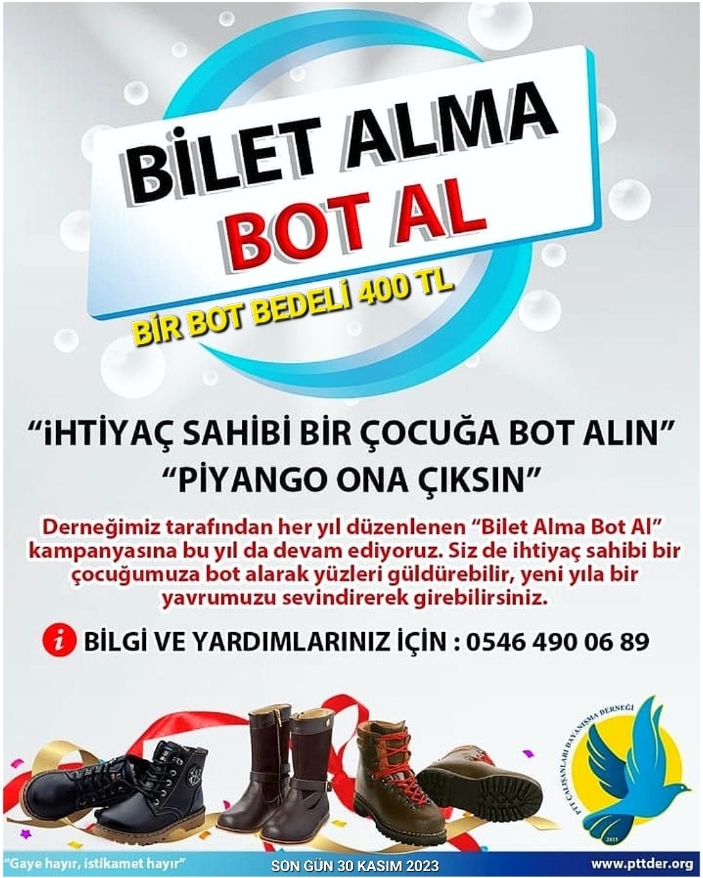 Bilet alma, bot al kampanyamıza bu yıl da devam ediyoruz 