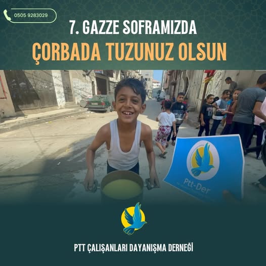 Gazze'de yedinci soframızı kuruyoruz.