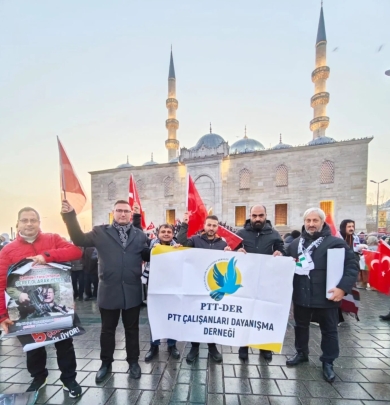 Özgür Filistin ve Gazze için Galata Köprüsü'ndeydik